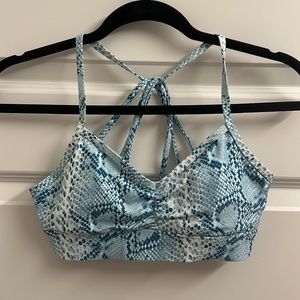 Snake skin sports bra